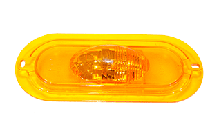 TRU60420Y--MID TURN YEL 6.5in OVAL W INTEGRAL FLANGE 6 DIODE FNF